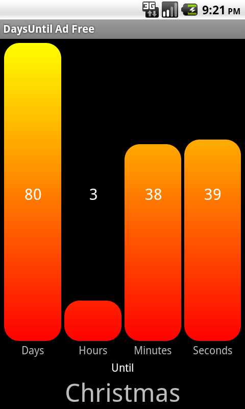 Android application Days Until Ad Free screenshort