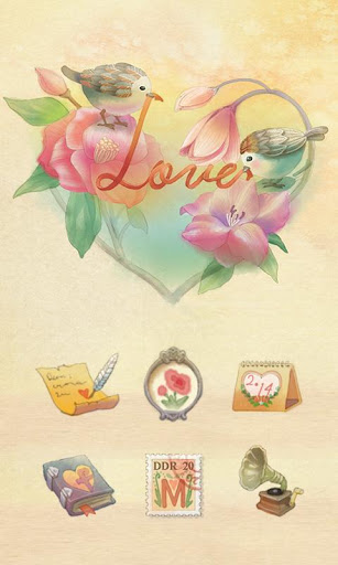 Love Bird GO Launcher Theme