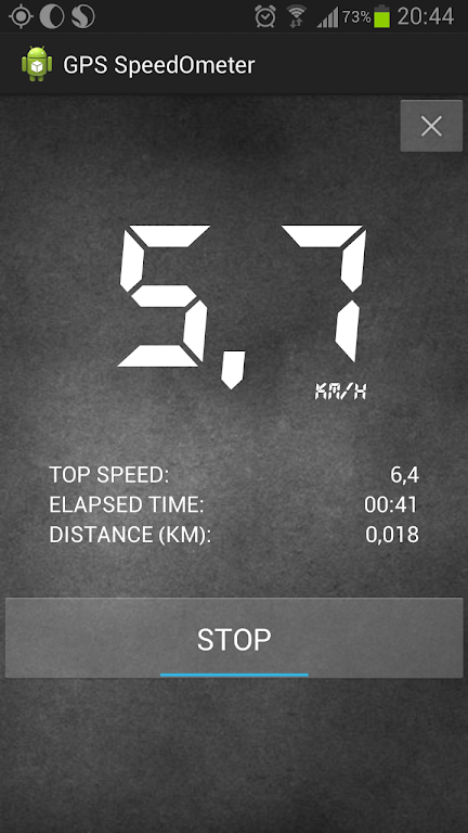 screenshot of GPS SpeedoMeter version 1.3.2