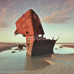 Baltray Wreckship by Jozef Svintek - Transportation Boats