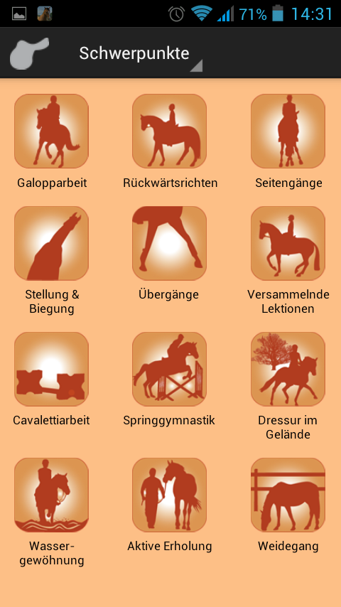 Klimke Pferde Training Screen 1