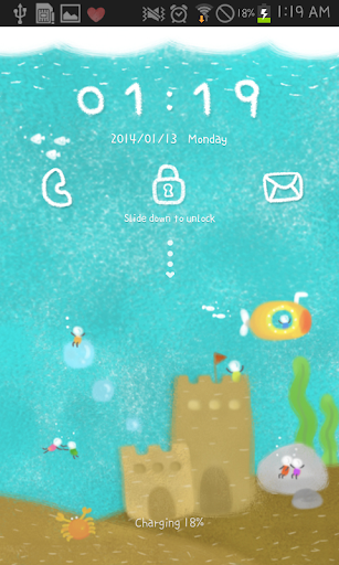 Water Castle go locker theme