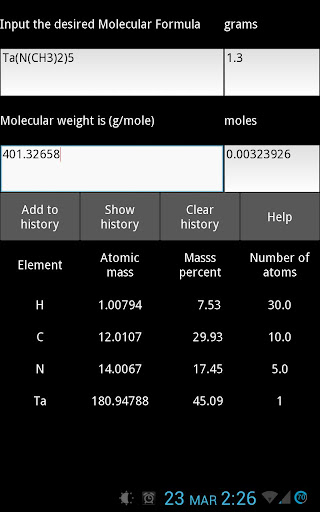 ExN Molecular Weight Calc Free