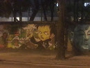 Graffiti Menino Zumbi e Budha