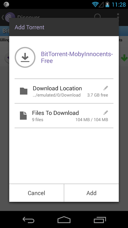 Torrent downloader for android