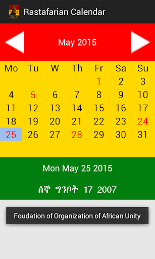 Rastafarian Calendar