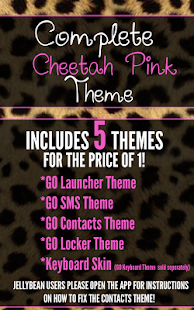 Complete Cheetah Pink Theme