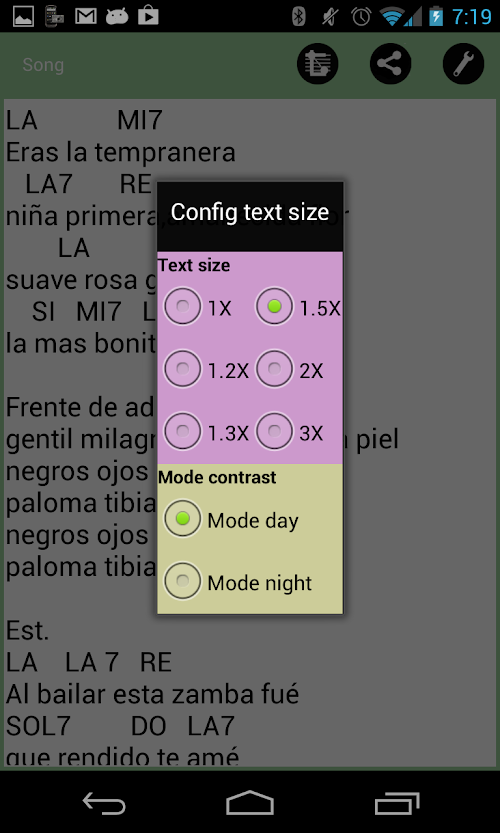 Android application MySongBook PRO screenshort