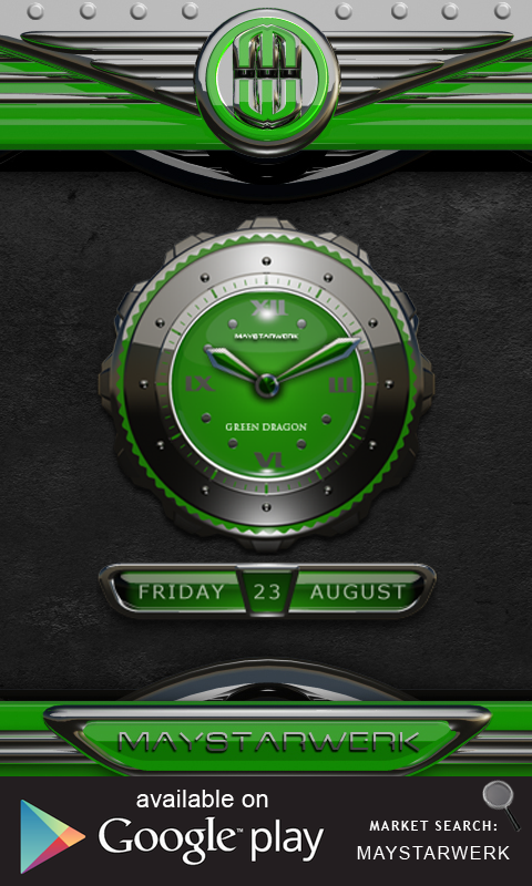 dragon digital clock green Screen 3