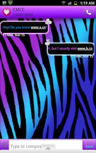 Download GO SMS - Zebra Wild Hearts APK
