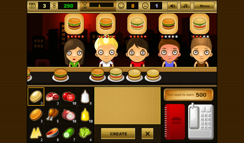 Burger Bar Screen 2