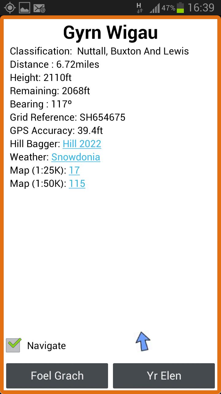 Mountain Navigator Screen 3