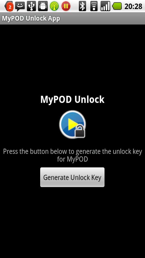 MyPOD V1 &amp; v2 Podcast Unlock Screen 3