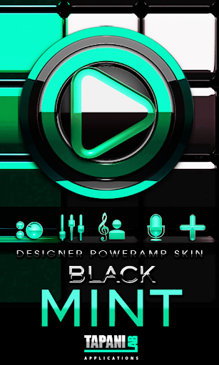 Poweramp skin Black Mint