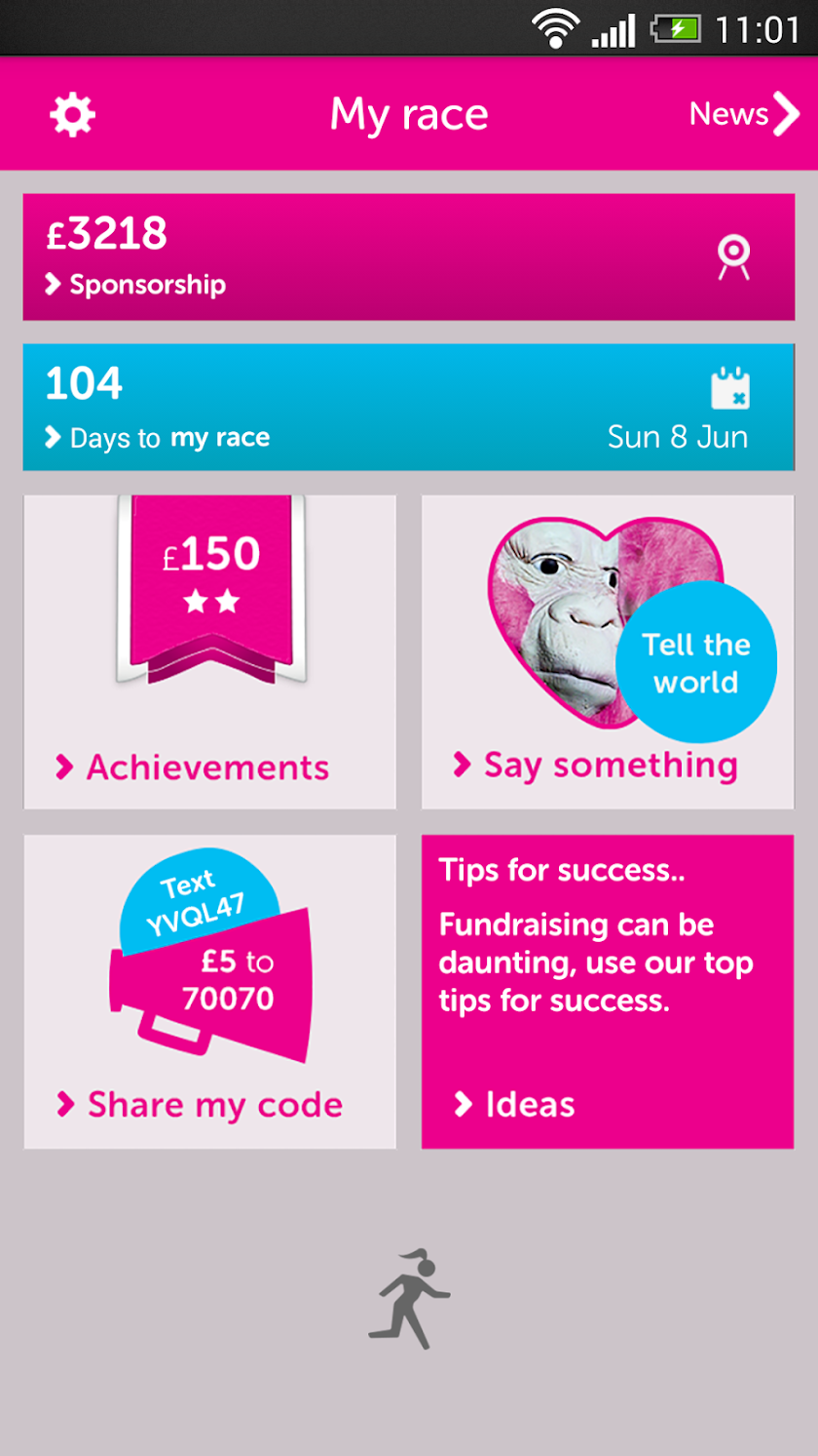Race for Life Screen 1