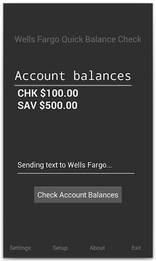 WellsFargo Quick Balance Check