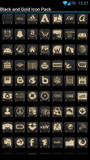 【免費個人化App】Black & Gold - Icon Pack-APP點子