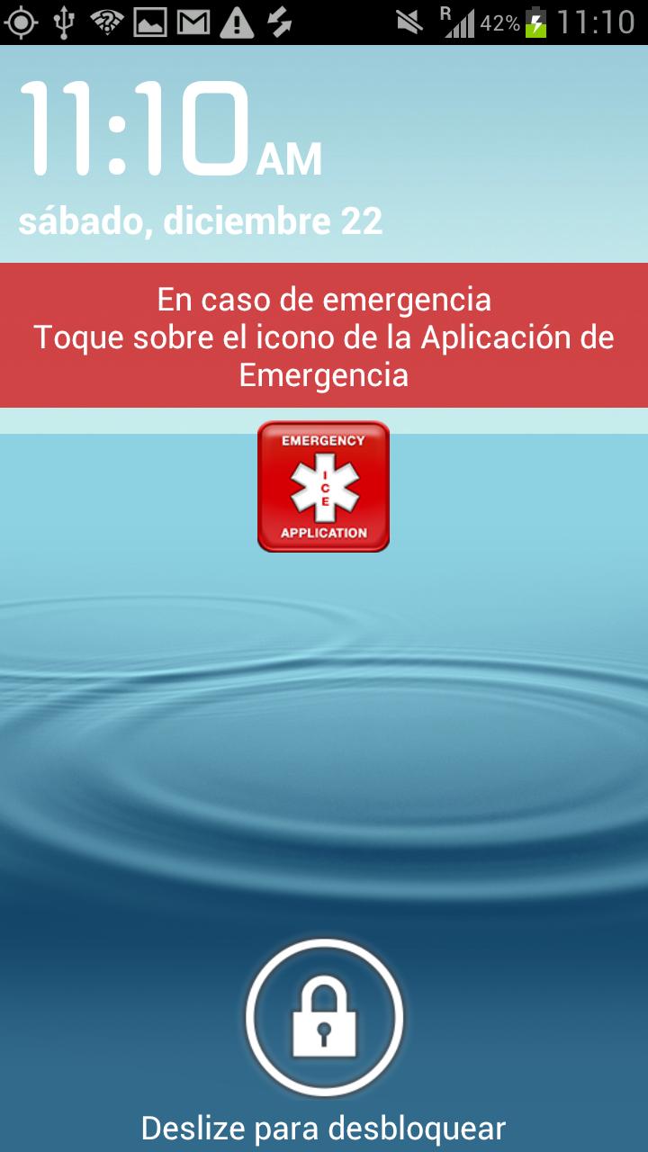 Android application In Case of Emergency (ICE) screenshort