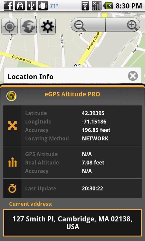 eGPS Altitude Pro Screen 2