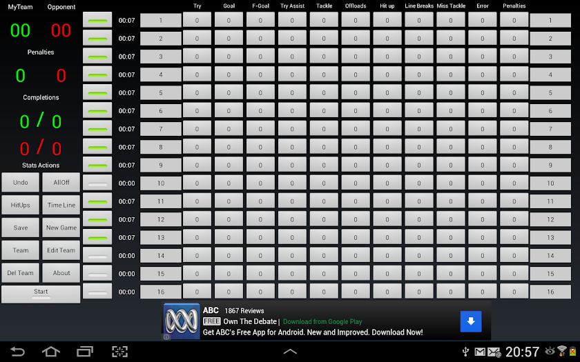 Rugby League Coach - Lite Screen 2