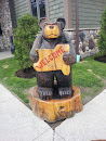 Carved Bear Statue