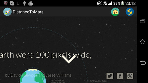 Distance to mars