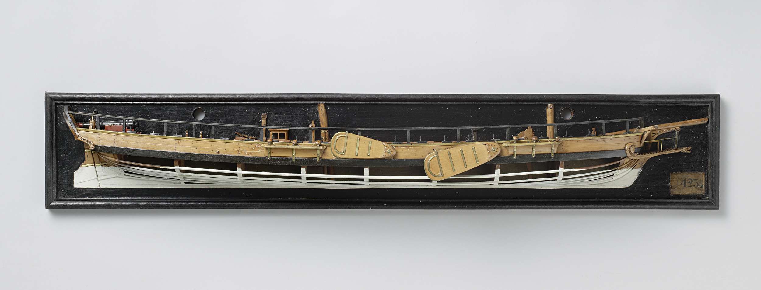 Half Model of a 5-Gun War Galley