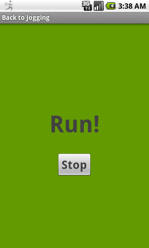 Back to Jogging Screen 2