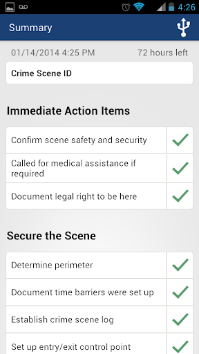 Checklist App for Scene Exam