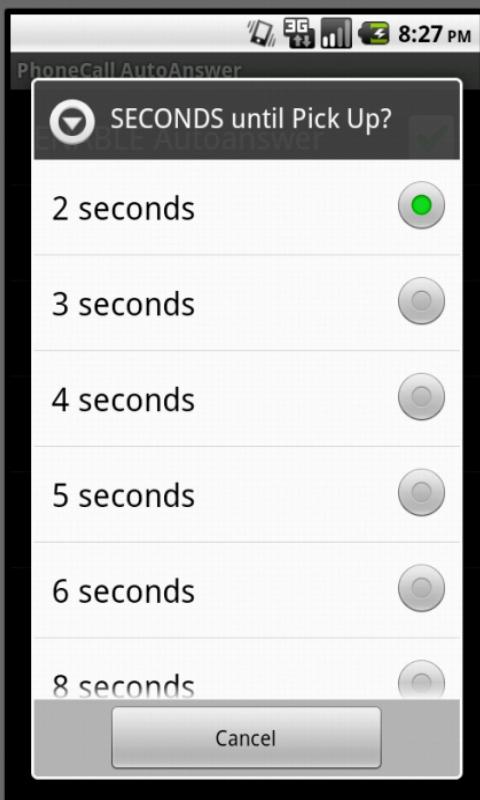 PhoneCall Auto Answer Manager Screen 3