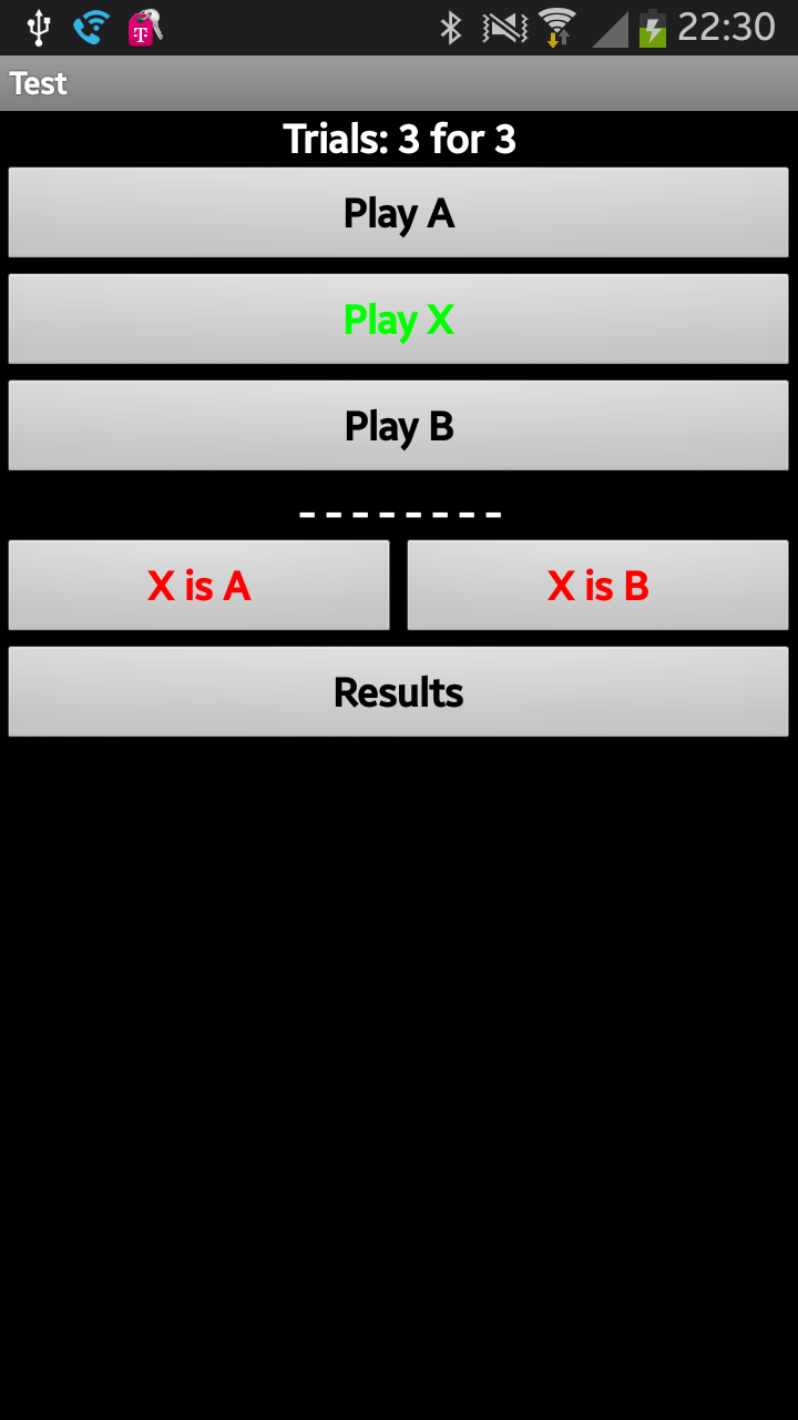 ABX Audio Screen 1