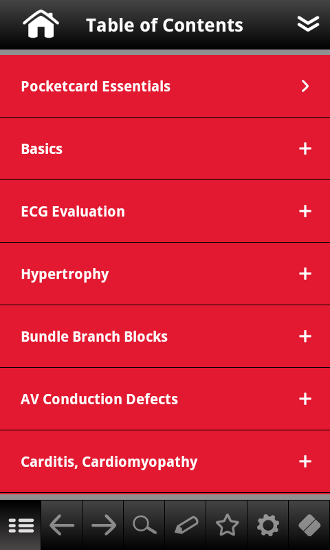 ECG pocketcards Screen 2