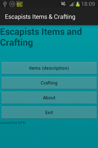 Items Crafting - Escapists