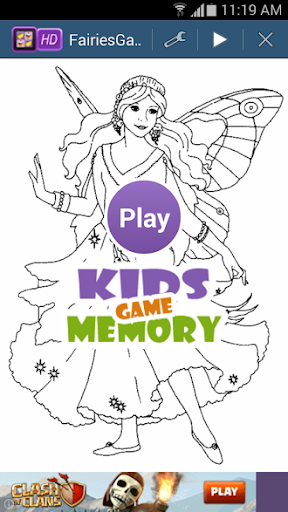 Fairies Memory Game For Kids