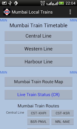 Mumbai Local Train Timetable