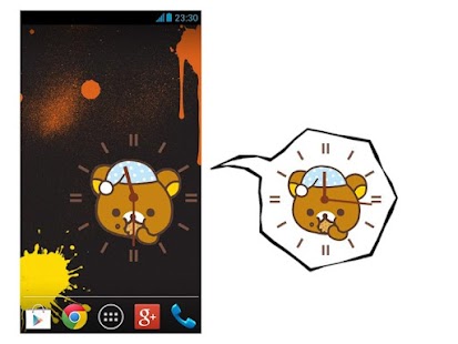 Rilakkuma : Clock Widget 2