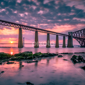 Forth Sunset by Craig Fraser - Buildings & Architecture Bridges & Suspended Structures