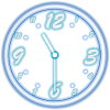 Analog Clock Neon Transparent icon