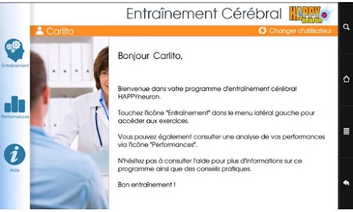 Android application Mon Entraînement Cérébral screenshort