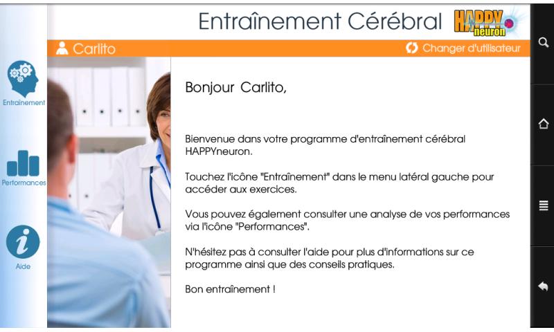 Mon Entraînement Cérébral Screen 1