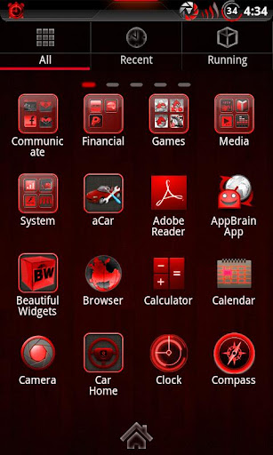 GALAXY MINI ZONE        BLOOD RED CM7 THEME