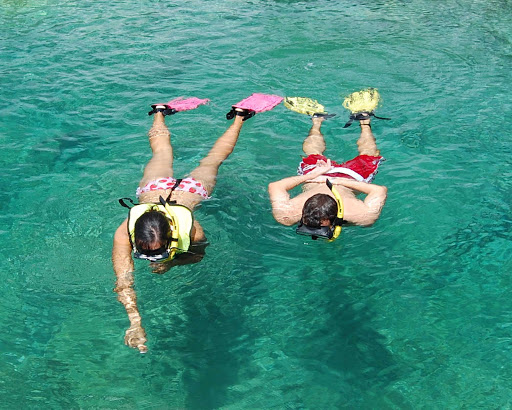 Snorkeling in Owia salt pond on St. Vincent and the Grenadines.
