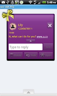 Free Download GO SMS - Purple N Yellow APK for Android