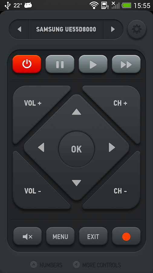 Smart IR Remote - Samsung/HTC - screenshot