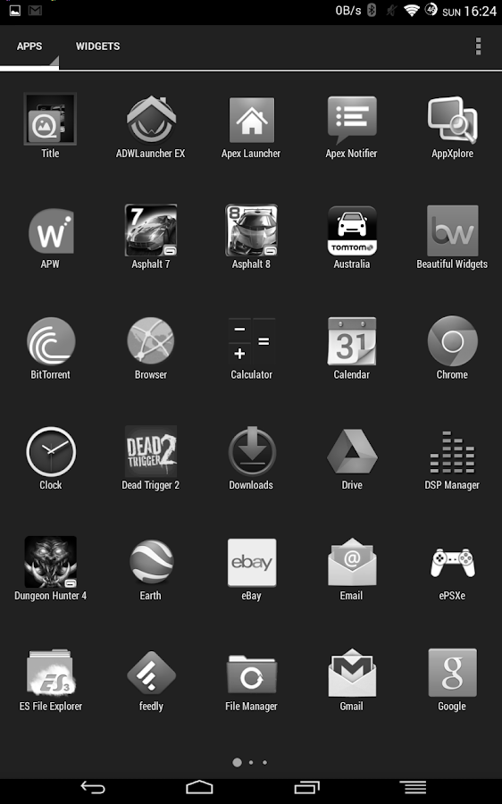 White and Black Launcher Theme