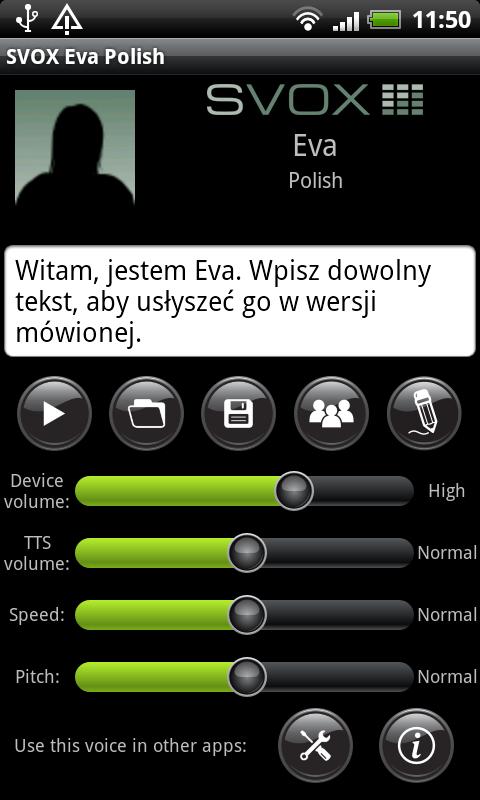 Android application SVOX Polish/Polska Eva Voice screenshort