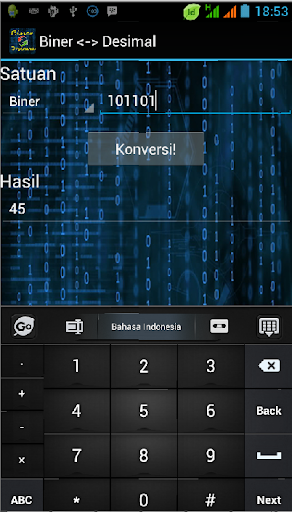 Biner Desimal Konversi