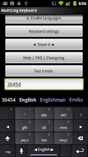 Multiling (Classic) Keyboard Screenshot