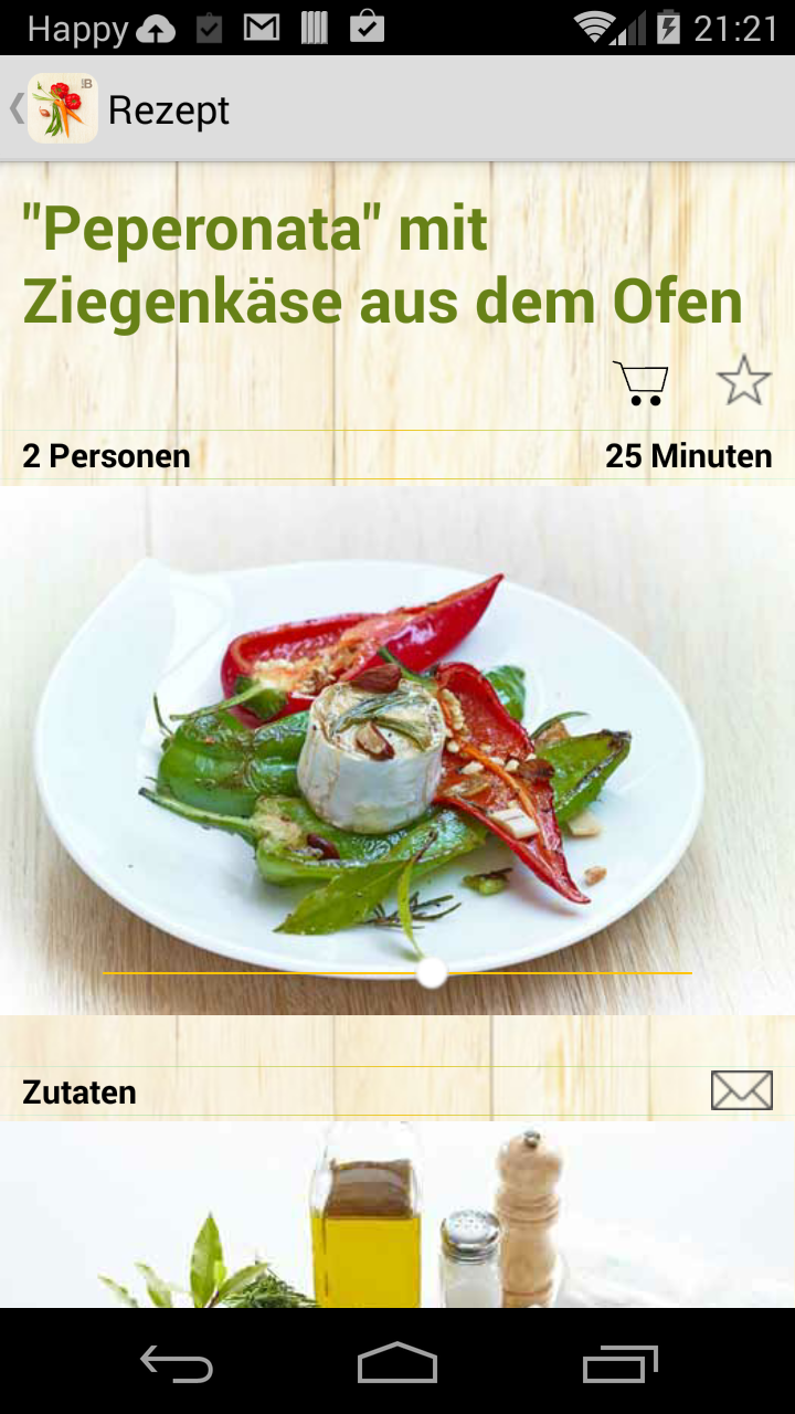 Android application Go Veggie! screenshort