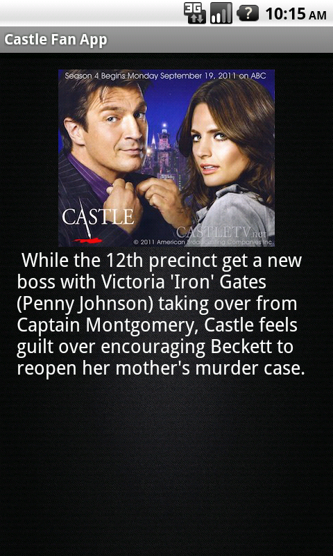 Android application Castle Fan App screenshort